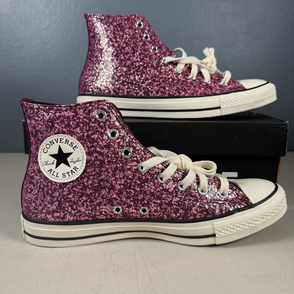 Converse Chuck Taylor All Star Hi Orchid Abyss Glitter Purple‎ Sneakers Size 11